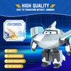 Super Wings Transformer Toys, 5 in Traver Airplane Transformer Figures Toys, 2 in 1 Mode Rescue Bots Action Figure Toys for 3-5 Year Old Boys Girls, Fun Plane Toys for Toddlers Kids Age 3 4 5 6 7