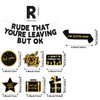 KMCCUMBER Rude That You're Leaving But OK Banner Farewell Decorations Party Include Banner Hanging Swirls Balloons Honeycomb Centerpieces Sash, Going Away Party Decorations