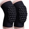 COOLOMG Basketball Knee Pad for Kids Youth Adult, Compression Anti-slip Knee Sleeve for Baseball Volleyball Football, Sports Knee Protector (1 Pair) Black L