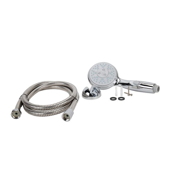 Camco 43713 RV Shower Head Kit with On/Off Switch and 60" Flexible Shower Hose (Chrome)