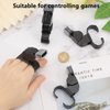 FJYXCHENXM 2 Pcs Finger Grip Whistle Hockey Referees Whistle Reusable Hand Whistle Referee Whistle for Training and Outdoor Camping, Black