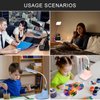 Vicsoon Desk Lamp with Wireless Charger, LED Desk Lamps for Home Office, 800 Lumens, Small Desk Lamp with Pen Holder, Flexible Arm, 3 Modes, Dimming, Touch Lamp for College Dorm Room
