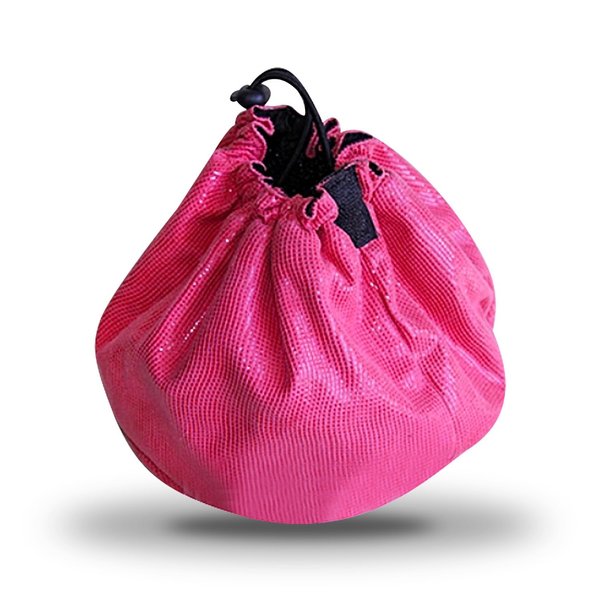 CreatedHair ResQ Mini Wig Bag - Discreet Wig Storage with Drawstring - Wig Travel Bag, Makeup Bag, Wig Organizer for Safe Storage - Hair Extension Holder for Wigs, Makeup and Other Accessories - Pink