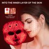 ZENG Led Face Mask Light Therapy 7 Color Facial Mask Red Blue Light Therapy For Whiten Face Skin Care, White