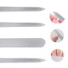4 Pcs Metal Nail File Diamond Nail Files Stainless Steel Nail File Kit Double Side Fingernail Toenail Files for Salon Home Travel Use(5.9Inch)