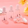 Irenare 10 Pcs Refillable Empty Nail Polish Bottles with Brush Mixing Marble Conservation Insert and Brush Top Plastic Nail Polish Container, Clear (30 ml)