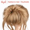 HOOJIH Messy Bun Hair Piece, Super Long Tousled Updo Hair Bun Extensions Wavy Hair Wrap Ponytail Hairpieces Hair Scrunchies with Elastic Hair Band for Women HB007 Grace - Blonde Mixed