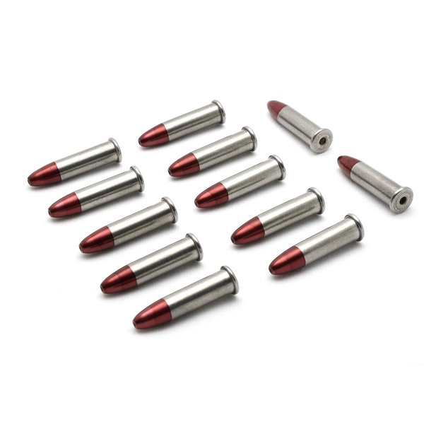 Steelworx 22 LR Steel Snap Caps Dummy Rounds (12RedTip)