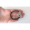 Crystal triple flower shaped hair tie pony tail holder scrunchie