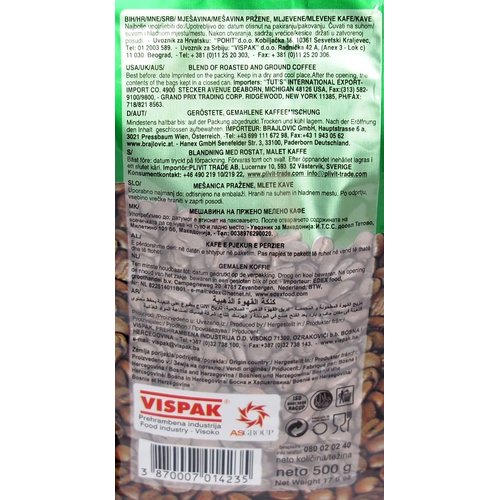 VISPAK ZLATNA DZEZVA GROUND COFFEE 500g