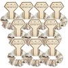ZARSIO 10 PACK Bridesmaid Scrunchies Bridesmaid Proposal Gifts Elastics Hair Ties Bachelorette Party Favors (Champagne)