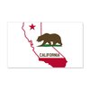 CafePress CALI State W Bear Wall Decal 20x12 Wall Decal, Vinyl Wall Peel, Reusable Wall Cling