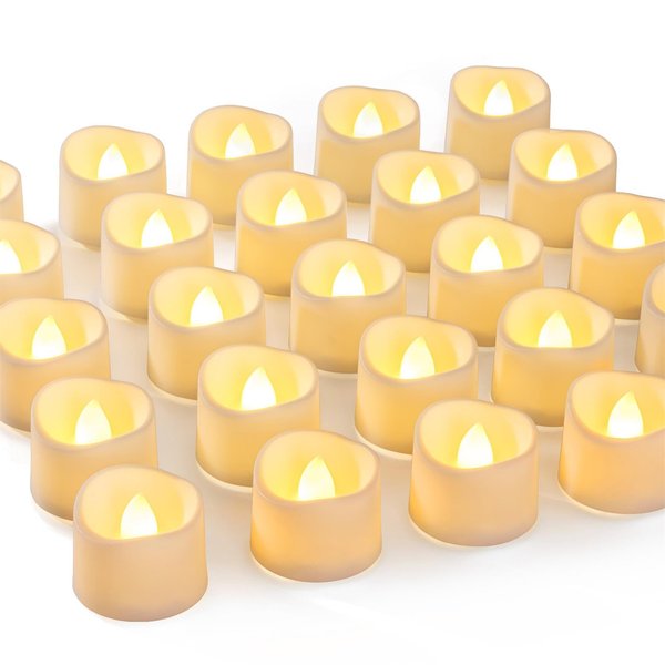 Homemory Flameless Candles, 72 Pack Battery Operated Votive Candles, LED Tea Light Candles with Warm White Light