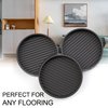 Yelanon Furniture Coasters - 8 Pcs 3”Round Furniture Caster Cups - Non Slip Pads Hardwood Floors Non Skid Grippers Rubber Furniture Feet - Anti Slide Floor Protector for Bed Couch Stoppers Black