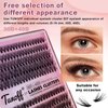 TUNOFF Lash Extension Kit DIY 300pcs Lash Clusters Sterile Production Patent,9-16mmhybrid 30D40DCurl Single eyelash kit,Lash Extension Kit with Eyelash Adhesive and Sealed Eyelash Forceps