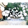 Latex White Balloons for Party 100 pcs 12 inch Macaron White Balloons for Baby Shower Birthday Wedding Engagement Anniversary Festival Picnic or any Friends & Family Party Decorations
