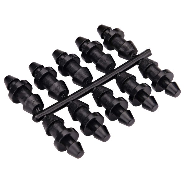 Raindrip 646050B Goof Plugs for Repair Holes in Poly Tubing, 1/2 in, Black