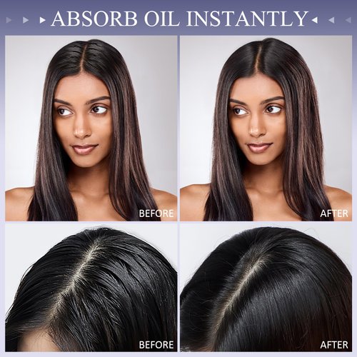 SHVYOG Dry Shampoo Powder, Travel Size Dry Shampoo, Powder Dry Shampoo for Dark Hair, Absorb Oil Mattifying Root Boost Dry Shampoo for Women, No White Cast, Benzene-Free, 0.29oz