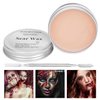 Scar Wax Kit SFX Make Up,Fake Molding Wound Skin Wax with Spatula,Body Paint Fake Nose Stage Zombie Cosplay Costume SFX Makeup,Makeup Special Effects For Halloween Festival & Party
