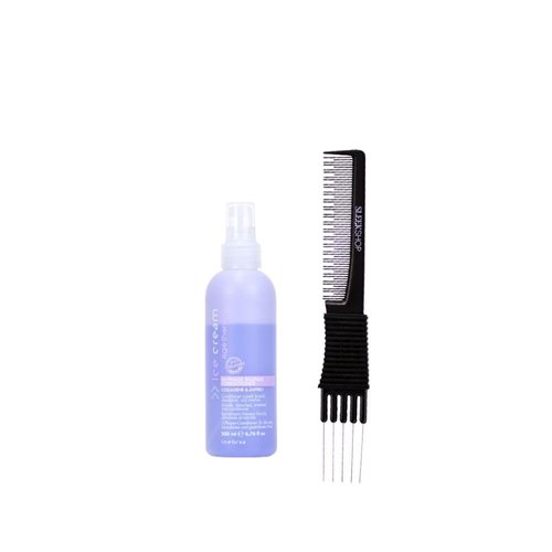 Inebrya Ice Cream Age-Therapy Bi-Phase Blonde Conditioner (6.76 oz) with Teasing Comb Pack of 1