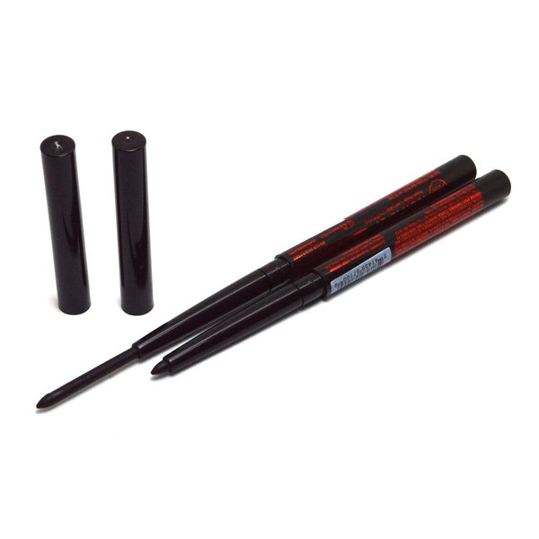 Jcat Beauty 2pcs x RAL112 Black Auto Roll it Up Lip Liner Lipliner Pencil + Free Zipbag