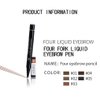AKARY Tattoo Eyebrow Pen, Four-Fork Lasting Liquid Eyebrow Pencil with a Micro-Fork Tip Applicator Precisely, 3D Natural Wild Eyebrow Maker Pen for Beginners, 12-Hour Waterproof & Sweat-Proof (#03 Light Brown)