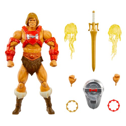 Masters of the Universe Masterverse New Eternia Action Figure & Accessories, Thunder Punch Deluxe Motu Collectible with 30 Articulations, 7-inch