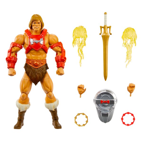 Masters of the Universe Masterverse New Eternia Action Figure & Accessories, Thunder Punch Deluxe Motu Collectible with 30 Articulations, 7-inch
