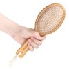 Bamboo Hair Brush Combetter, Smoothing Hair&Massage, Detangling Anti-Static Hairbrush, Natural Wood Comb with Metal Bristles for Women, Men & Children