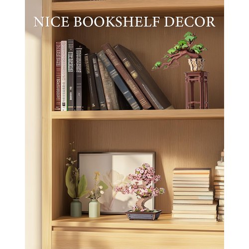 ROBOTIME Sakura Bonsai 3D Puzzles Wooden Artificial Cherry Blossom Tree DIY Model Building Kit for Home Decoration and Office Art Creative Gifts