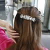 2PCS Vintage Hair Barrettes with French Clip Clasp and Sparkling Stones Retro Hair Clips for Women and Girls 3.5" Length Elegant Hair Pins Hair Accessoires