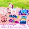 HKKYO Sewing Kit for Kids Ages 8-12, Kids Sewing Kit, Felt Sewing for Kids, Learn to Sew Craft Kit for Beginners, DIY for Girls and Boys, Sewing Pattern Treats Unicorn Animal