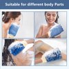Soft Exfoliating Back and Body Scrubber Shower for Women Men.Back Cleaner and Bath Gloves with Soft Pouf and Loofah Surface.Durable.Easy Clean and Dry.(Light Blue)