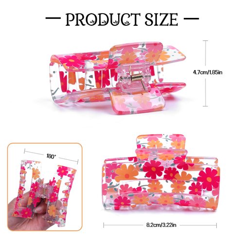 Hawaiian Flower Hair Clips for Women Colorful Flower Hair Clip Hawaiian Artificial Flower Clips for Vacation Beach Party 1Pcs (Colour Flower)