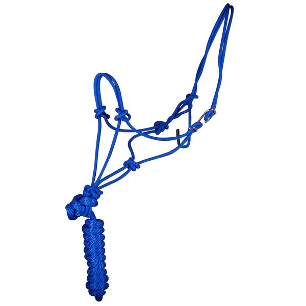 Mustang Easy-On Rope Halter Blue