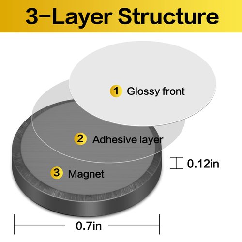 DIYMAG 90Pcs Strong Magnets for Crafts with Adhesive Backing,Ceramic Magnets Small Round Circle Magnets for Refrigerator, Craft Hobbies, Science Projects & School Notice Boards (Black,0.7 * 0.12inch)