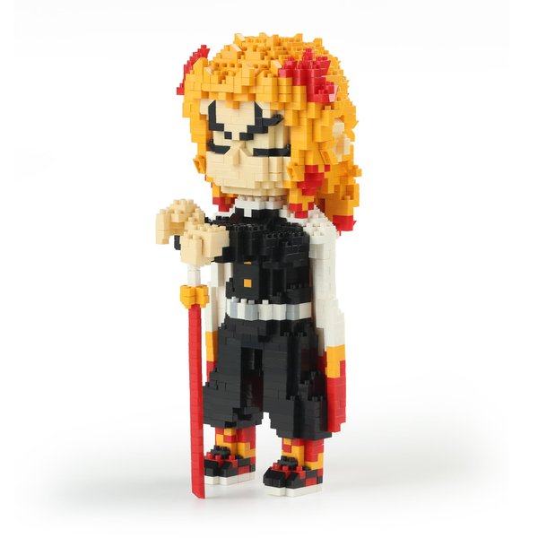 MACTANO Anime Demon Figure Micro Mini Building Set Slayer Rengoku Kyoujurou Building Block Toy for Adult-1383pcs