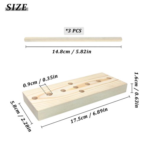 Andiker Bow Maker for Ribbon, Wooden Bow Making Tool for Creating Wreaths, Gift Bows, Hair Bows, Decorations, Corsages (Type 1)