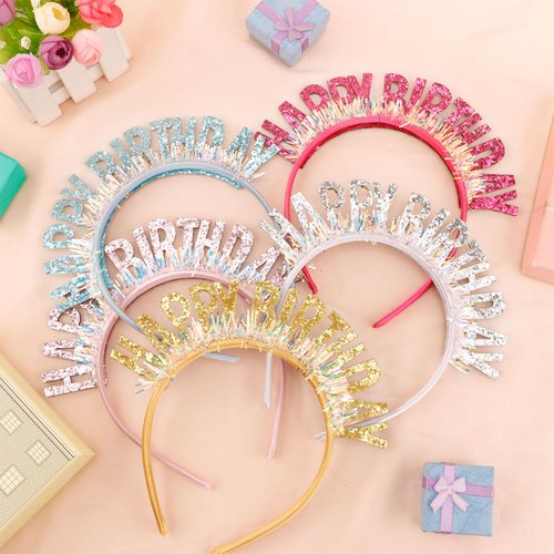 COCIDE Birthday Headbands for Women Birthday Girl Headband Birthday Tiaras for Girls Happy Birthday Crowns Party Decorations Hair Accessories for Women Happy Birthday Festival Supplies Gift