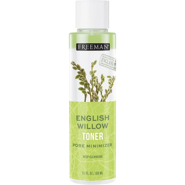 Freeman Exotic Blends Deep Cleansing English Willow Toner, Removes Makeup, Dirt, & Impurities, Clarifying Facial Toner, Pore-Minimizing, Hydrating Skincare Essential, 6.1 fl.oz./180 mL Bottle