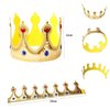 Wenplus 3 Pieces Birthday Boy Party Accessory Set - Birthday King Crown, Birthday Boy Sash and Button Pins for Boys Birthday Party Dress Up - Boy Birthday Party Set
