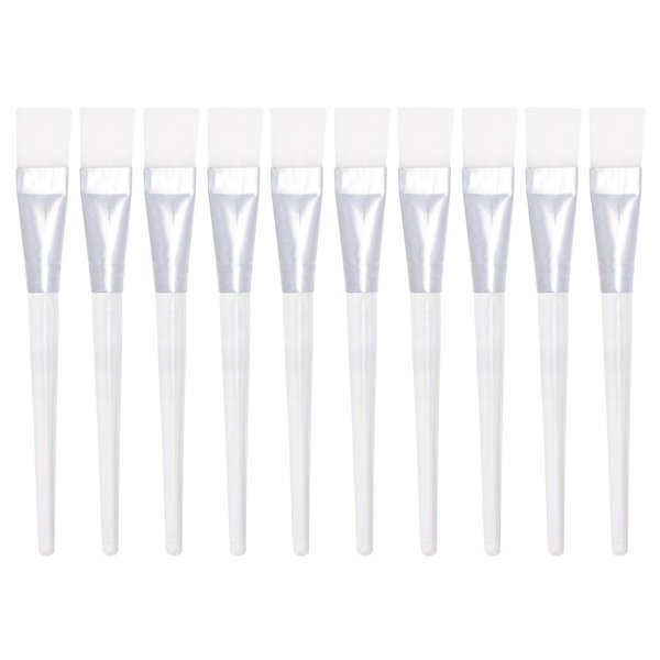 Shapenty Face Mask Brushes Cosmetic Beauty Tool Soft Synthetic Hair Facial Applicator Brush with Acrylic Handle for Eye Mask, Mud Clay Mask, Serum Peel or DIY Needs, 10PCS