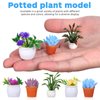 IMIKEYA Miniature Dollhouse Plant Flowers: 12pcs Mini Dollhouse Potted Plants Artificial Tiny Plants Fake Greenery Ornament Potted Plant Flower Model Micro Landscape Dollhouse Furniture Decor