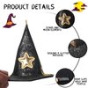 Kistreao Halloween Witch Hat Hair Clips 2Pcs Mini Top Hat Hair Barrettes for Women Star Moon Girls Hair Accessories for Halloween Party Decorations Supplies Black