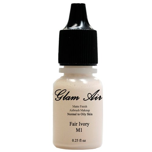 Glam Air Airbrush M1 Fair Ivory Matte Foundation Water-based Makeup (999) (Ideal for normal to oily skin) (0.25 Oz)