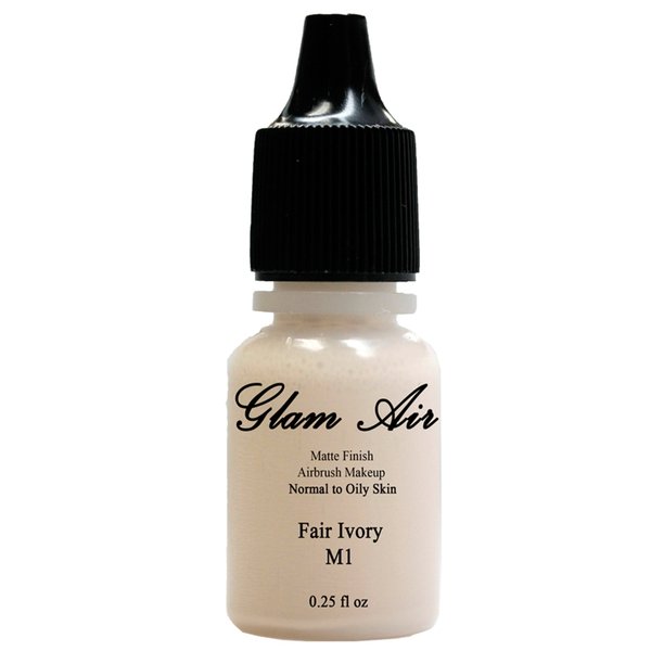Glam Air Airbrush M1 Fair Ivory Matte Foundation Water-based Makeup (999) (Ideal for normal to oily skin) (0.25 Oz)