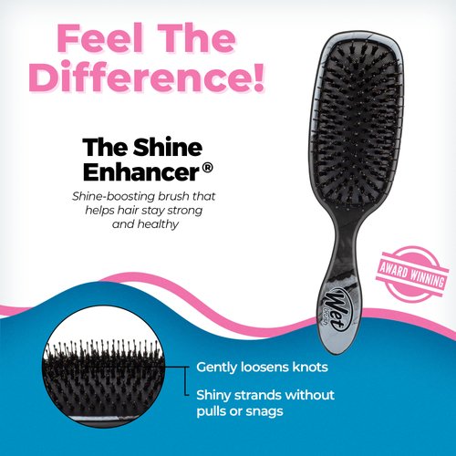 Wet Brush Shine Enhancer Hair Brush, Terrain Texture Gravel - Ultra-soft IntelliFlex Bristles - Natural Boar Bristles Leave Hair Shiny And Smooth For All Hair Types