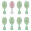 Bridesmaid Proposal Gifts 8 Pieces Mini Dry and wet Travel Detangling Brush bachelorette party accessories Cute hair Brush for Wedding Party Favors for Wedding Party Favors(White&Sage Green)