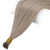 Full Shine I Tip Hair Extensions Human Hair Blonde 18 Ash Blonde Highlighted 613 Bleach Blonde I Tip Extensions Remy Human Hair Fusion Hair Extensions Micro Beads 50s/50g 20Inch