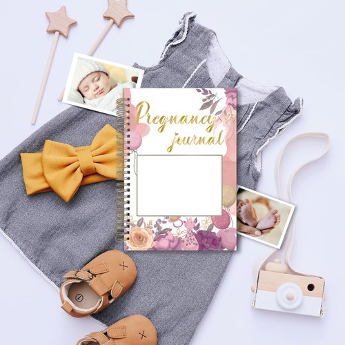 Pregnancy Journal Memory Book, Baby Memory Book with Month Memory Tatoo Stickers - The Perfect Planner to Track Your Little Ones Life-Changing Journey, Best Mom Pregnancy Gift